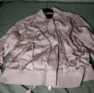 All Saints Lavender Ellis Bomber Jacket Sz M Pre-loved